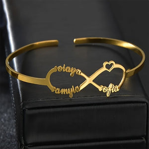 Customized Name Bangle Bracelet For Women | 24 Carat Gold Plated