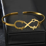 Customized Name Bangle Bracelet For Women | 24 Carat Gold Plated