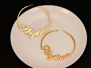 Customized Name Earrings For Women | 24 Carat Gold Plated