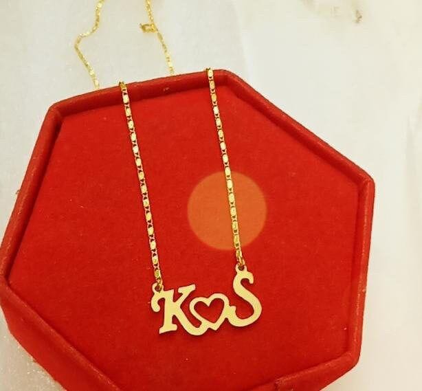 Customized Alphabet Necklace | 24 Carat Gold Plated