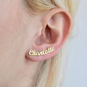 Customized Name Earrings For Women | 24 Carat Gold Plated