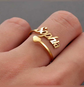 Customized Name Ring For Women | 24 Carat Gold Plated