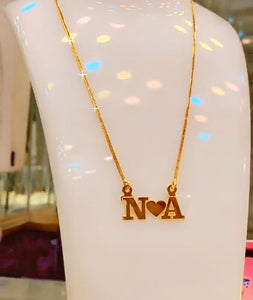 Customized Alphabet Necklace | 24 Carat Gold Plated