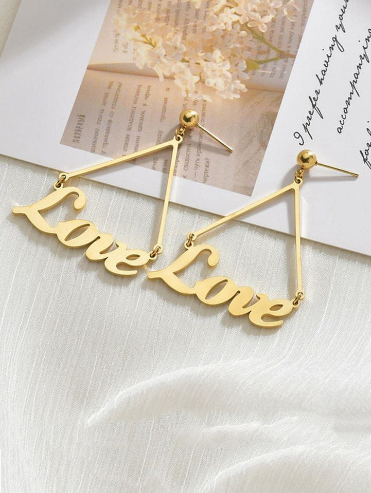 Customized Name Earrings For Women | 24 Carat Gold Plated