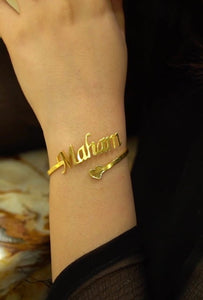 Customized Name Bangle/Bracelet | 24 Carat Gold Plated