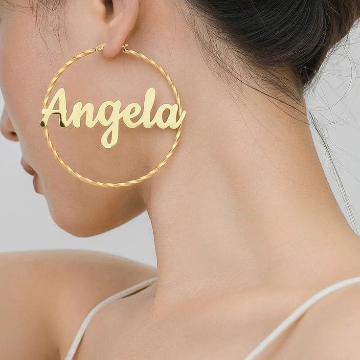 Customized Name Earrings For Women | 24 Carat Gold Plated